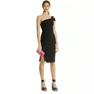 Likely Elegant Black One Shoulder Dress